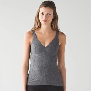 Lululemon Athletica Gray  Fitted Sleeveless Tank